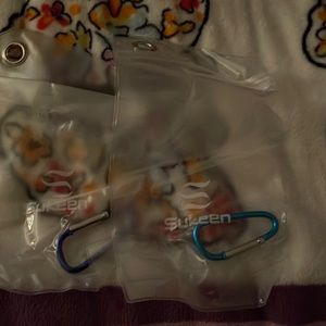 2pk waterproof pouch with clips